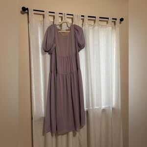 Oak and fort Lavender Puff Sleeve Dress